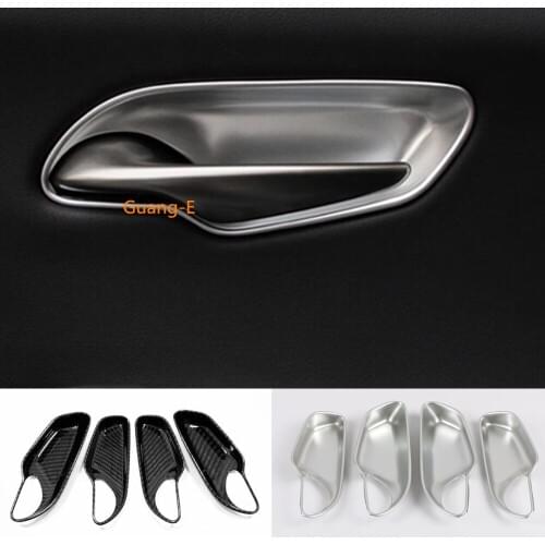 For Lexus UX 200H 250H 260H 2019 2020 Car Cover Stick Trim Inside ABS/Carbon Fiber Door Inner Built Handle Bowl Frame Moulding