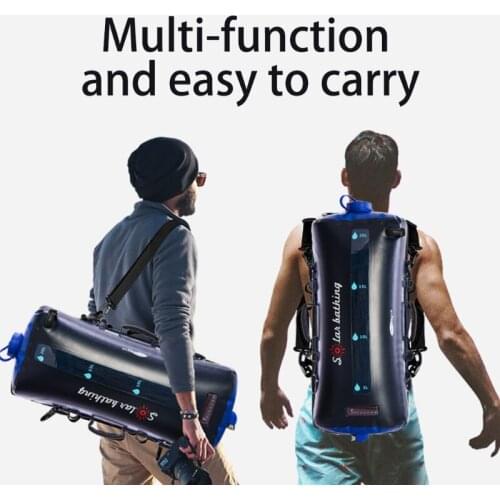 Camping Shower, 20L Portable Outdoor Camp Shower Bag Solar Shower w/ Pressure Foot Pump for Beach Swim Travel Hiking