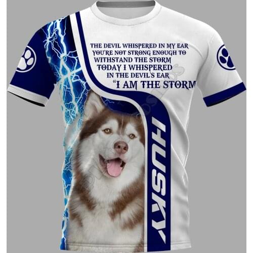 PLstar Cosmos Husky 3D Printed t-shirt Harajuku Streetwear T shirts Funny Animal Men For Women Short Sleeve style-3