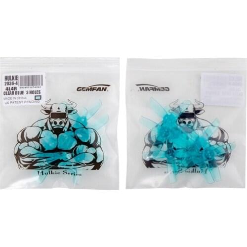 8Pairs 8PCS Gemfan Hulkie 2036 2x3.6x4 4-blade Propeller for 1105 1106 1108 RC Drone Quadcopter FPV Racing Brushless Motor