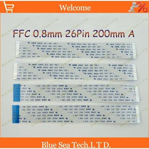 FFC FPC Flexible Flat Cable 0.8mm pitch 26 pin 200mm Isotropy A cable,20624