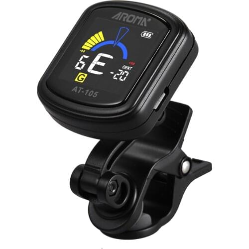 Aroma AT-105 Guitar Tuner Clip Pedal Metronome Digital Sensitive Metronome Tuner On Screen For Guitar Bass Ukulele Violin Tuning