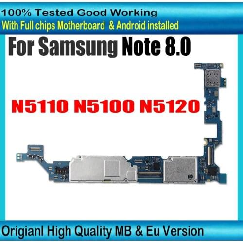 Good Tested Motherboard For Samsung Galaxy N5100 N5110 N5120 Mainboard full Chips high quality Logic Board With Android System