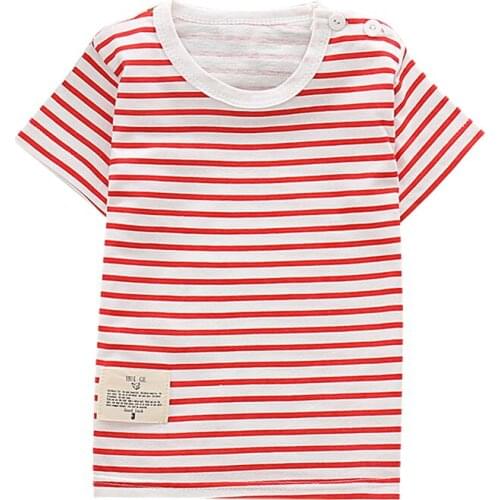 Summer 2020 Childrens Round Neck Short-sleeved T-shirt Cotton Girls Boys T-shirts Casual Style Childrens Clothing