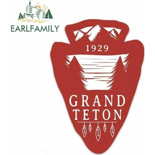 EARLFAMILY 13cm x 9.2cm for Grand Teton National Park Sign Decal Funny Car Stickers Vinyl JDM Bumper Trunk Truck Graphics Fine