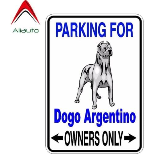 Aliauto Cartoon Car Sticker Dogo Argentino Dog Pet PVC Waterproof Sunscreen Reflective Anti-UV Decal Decoration,10cm*14cm