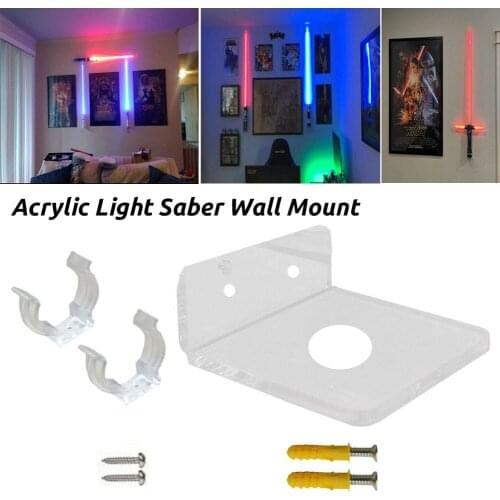 Wall Mount High Quantity Safe Acrylic Clear Light Saber Vertical Wall Mount Display Rack Wall Holder 2020 New Arrival admired