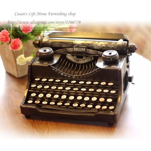 NEW Retro fashion Nostalgia Iron typewriter ornaments,rustic style handmade Iron crafts,Home Furnishing Typewriter decoration