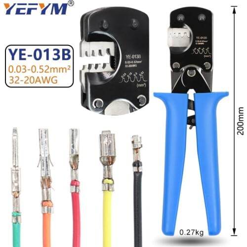 Crimping Pliers YE-013B For XH2.54 / PH2.0 / ZH1.5 / SH1.0 / DuPont2.0 / 2510 Connector Terminals Wire 0.03-0.5mm² Crimper Tools