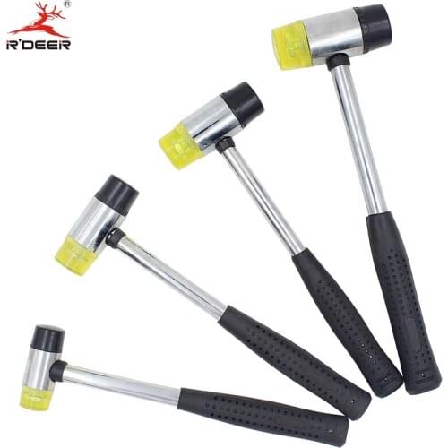 RDEER 1pc Rubber Hammer 25/30/35/40/45mm Installation Hammer Auction With Steel Handle For Woodworking Hand Tools