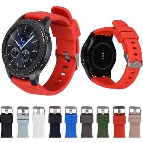 Silicone Watchband for Samsung Gear S3 Classic Frontier 22mm Silica gel Watch Band S 3 sport Strap Replacement Bracelet