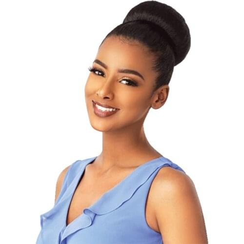 Synthetic Donut Chingnon Hairpiece Hair Extensions for Women Instant Fake Afro Updo Scrunchie Hair Bun