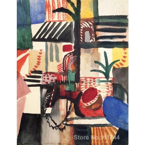 Modern paintings of women Man with donkey by August Macke art Handmade High quality