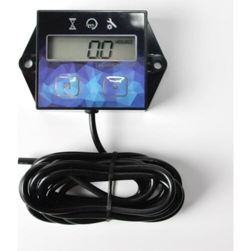 Tachometer Hour Meter Gauge Digital Engine Track Oil Change Inductive Hour Meter for Boat Lawn Mower Motorcycle Outboard HM011F