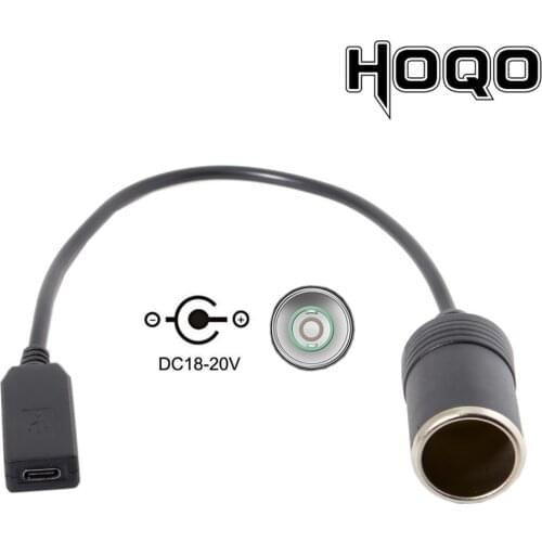 USB 3.1 Type C USB-C to Car Receptacle Charger Cable 20V 100W Auto Interior Accessories