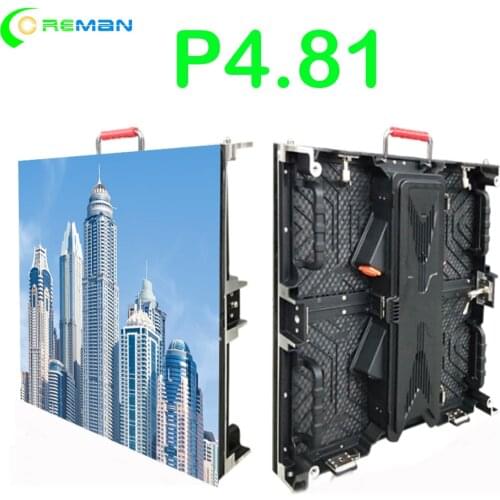 Indoor video wall led screen p3.91 p4.81 full color led board cabinet 500x500mm full video led display