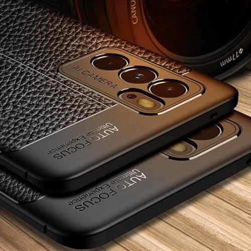 For Oppo Reno6 Pro 5G Case Luxury Leather Soft Silicone Shockproof TPU Bumper Back Cover Reno 6 Pro 5G Phone Case Reno 6 Pro 5G