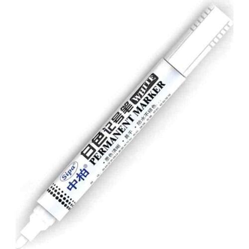 10 PCS White Tyre Paint Marker Pens Set, Universal Waterproof Permanent Pen Fit for Car Motorcycle Tire Tread Rubber Metal