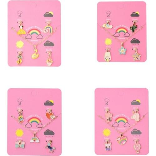 2021 new trendy jewelry mixed enamel heart animal DIY neckaces & pendants for women girl fashion wedding necklace jewelry gift
