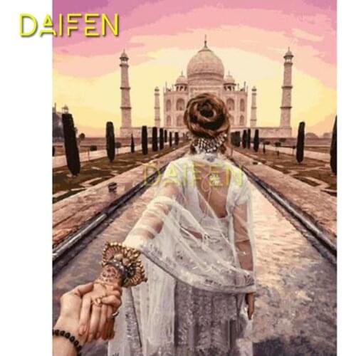 Full Square Diamond painting lover marry Taj Mahal 5D DIY Diamond embroidery Cross stitch Full Round Diamond mosaic