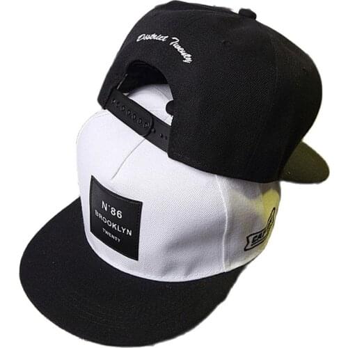 Letter "BROOKLYN" Embroidery Unisex Flat Top Baseball Caps Women Men Wide Brim Hip-hop Sun Hat Adjustable Caps Spring Summer