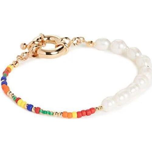 Freshwater Pearl Crystal Bracelet Fashion Girl Women New Hot Sale Woman Jewelry Baroque Style Pearl Bracelet