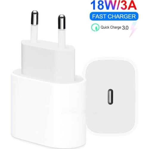 18W PD QC4.0 3.0 Fast Charger for Apple iPhone 11 Pro 8 Plus XR XS Max iPad mini USB Type-C Quick Charge Travel Adapter