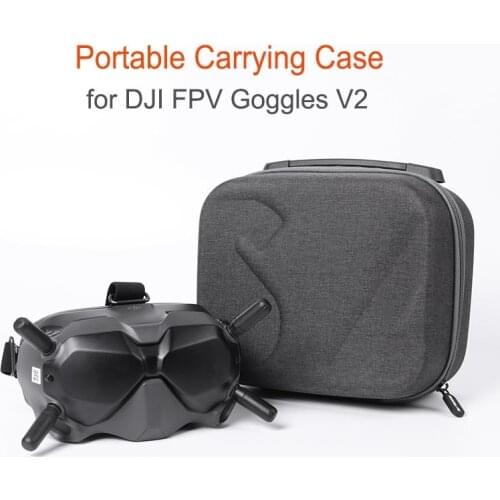Portable Carrying Case for DJI FPV Goggles V2 Bag Storage Portable Hard Case Leather Handle Shoulder Accessories