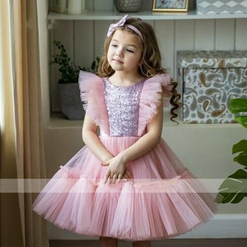 Baby 1st First Birthday Dresses for Girls Christening Baptism Gown Princess Tutu Formal Dress Ball Gown Toddler Vestido