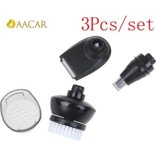 For S5000 S9711 RQ310 S510 RQ1250 RQ1160 RQ1190X RQ1090 RQ1258 RQ12 3pc/lot Nose Trimmer Head+ Cleansing Brush+Trimmer