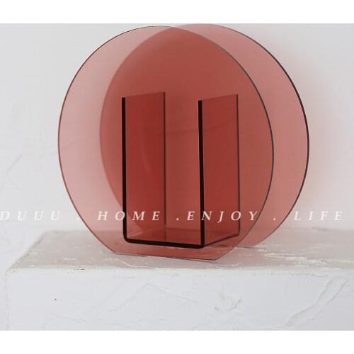 Homeware Acrylic Rainbow Series Nordic Geometric Dried Flower Vase Flower Arrangement Hydroponic Flower Decoration Decoration