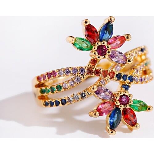 Кольца с фианитами для женщин DOUVEI China At AliExpress