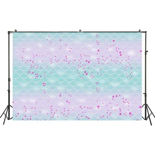 HUAYI Photography Backdrop Birthday Party Desserts Cake Table Decor Photo Background Mermaid Seabed Baby Shower BackdropW-3414