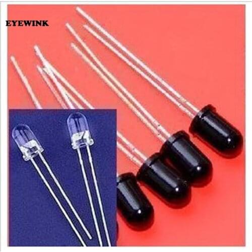 10set 5mm 940nm IR Infrared LED Diodes Lamp Transmitting Receiving Tube IR Light Emitting Diode Transmitter Receiver