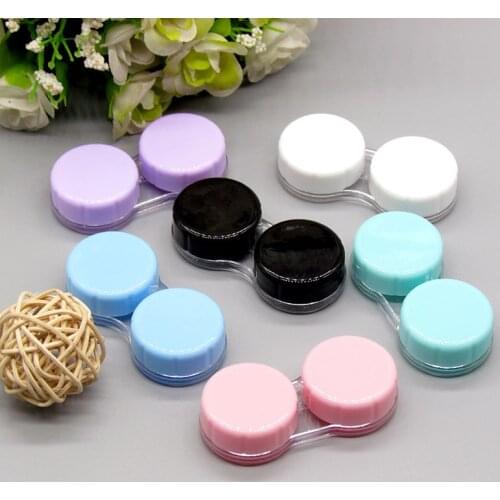 Smooth Surface Pocket Portable Mini Contact Lens Case Easy Carry Make Up Beauty Pupil Storage Box Mirror Container Travel Kit