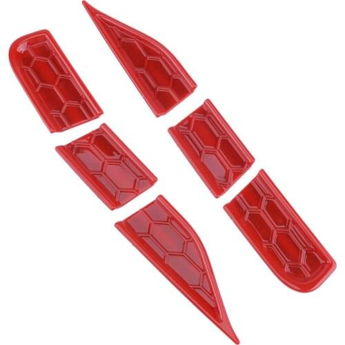 Car 6pcs Red Headlight Cleaning Spray Cover Trim Fit for Jeep Grand Cherokee 2014 2015 2016 2017 2018 2019 2020