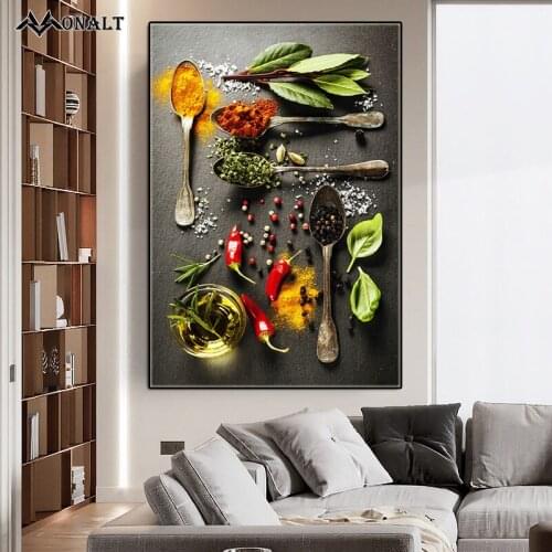 Kitchen Food ingredients Canvas Painting custom print Creative personality Still life picture abstract art Decorative Paintings
