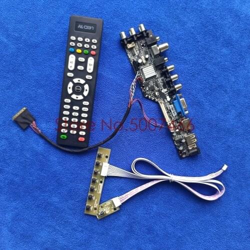 LVDS LCD panel universal controller drive board kit 1366*768 40 Pin digital signal 3663 DVB-T for N156B6/N156BGE USB+VGA+AV