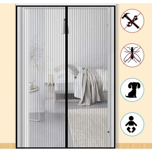 Anti Mosquito Nets Curtains for Doors Summer Anti Fly Bug Insect Magnetic Automatic Closing Screen Kitchen Mesh Door Curtains