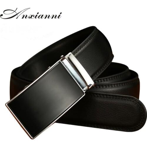 Metal Fashion Automatict Belts for Men Luxury Genuine Cowskin Strap for Male High Quality Automatic Buckle Design