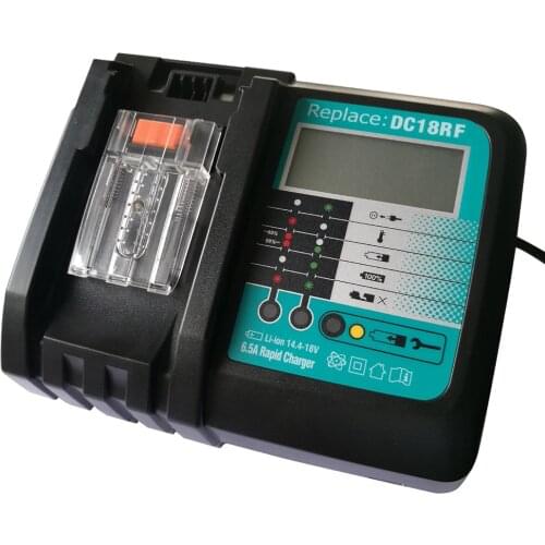 Newest Fan cooling DC18RF Li-ion Battery 6.5A Charging Current for Makita 14.4V 18V BL1830 Bl1430 DC18RC DC18RA Power tool