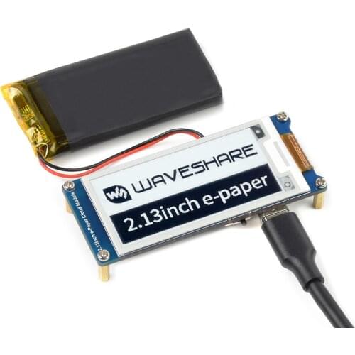 Waveshare 2.13inch E-Paper Cloud Module, black, white, 250×122 Pixels, WiFi Connectivity, WiFi 2.4GHz, Bluetooth4.2