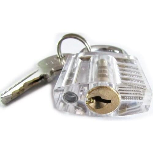 DHL 50pcs Lockpick Padlock Lock Pick Set Cutaway Inside View Padlock for Practice Training Skills