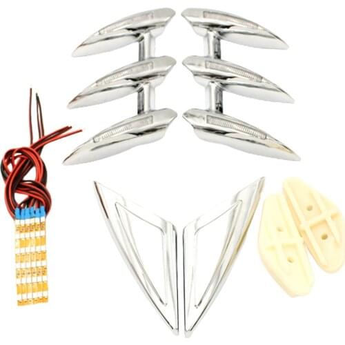 Motorcycle Front Side Trim LED w/ Light for Honda GL1800 01-17 Spare Parts Replacement Accessories