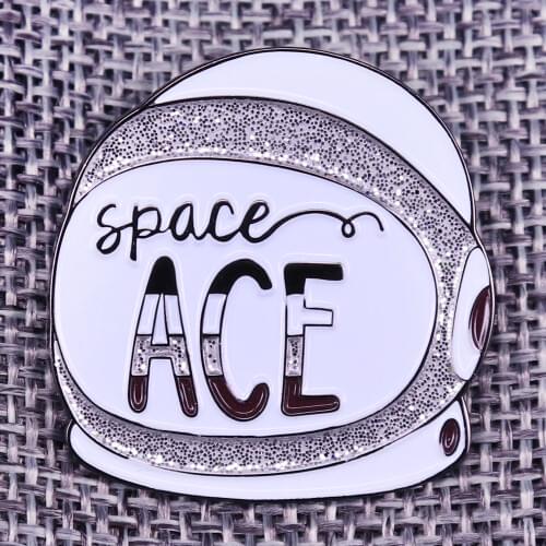 Show off your ace pride and your love of the cosmos with this asexual flag space pin