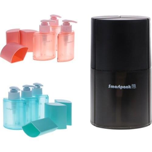 Durable Refillable Travel Bottles Makeup Case Container Cylinder 3 In 1