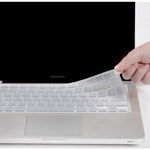 XSKN Brand Clear Transparent Silicone Keyboard Cover Skin for Macbook Air 13, Pro 1315, wireless keyboard