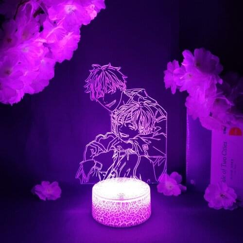 LED Anime Light BL Embrace Manhwa GIVEN Figurines Acrylic Night Light RGB Flashing Cool Gift 3D Light Children Bedroom Decor