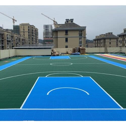 Intelligent Outdoor PP Interlocking Flooring Portable Multi Sports Surface Material Plastic Tile Temporary Home Basketball Court