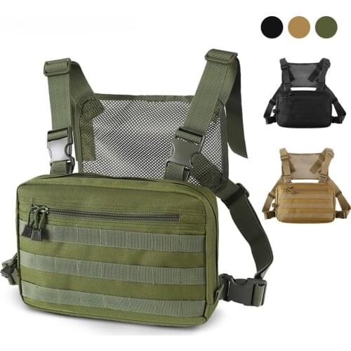 Military Molle Tactical Mens Chest Bag CS Game Combat Backpack Army Fan Camping Outdoor Hunting Hiking Cycling Sports Equipment